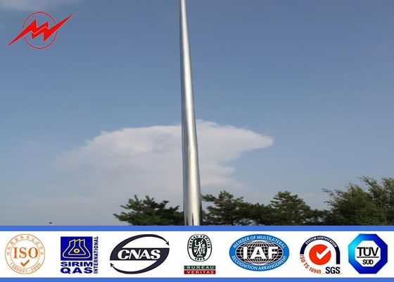 25 meter multisided powder coated high mast pole with 6*1000 Watt HPS