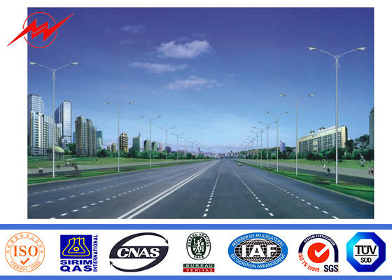 HDG 3mm 10m Dual Outreach Galvanized Steel Pole with Cross Arm