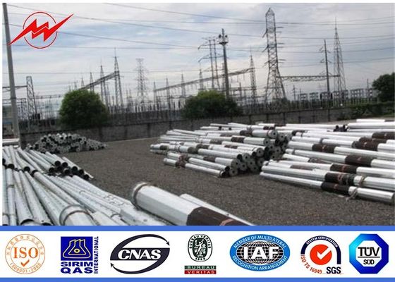 Polygonal galvanization electrical power pole for electrical transmission