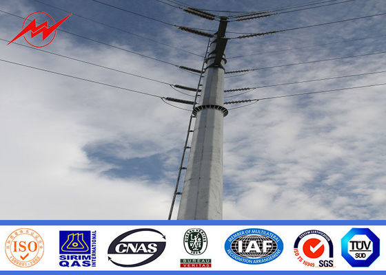 69KV steel pole 25ft Galvanized Steel Pole with cross arm