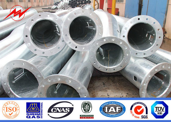 Park 6m Powder Coating Galvanized Steel Pole One Section with Cross Arm