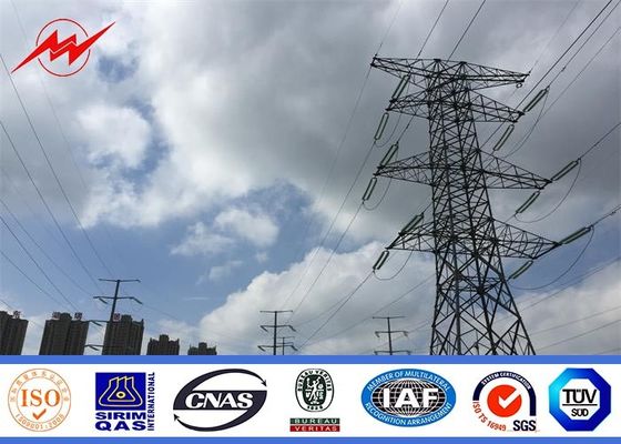 110 KV Polygonal High Voltage Galvanization Power Poles For Electrical Line