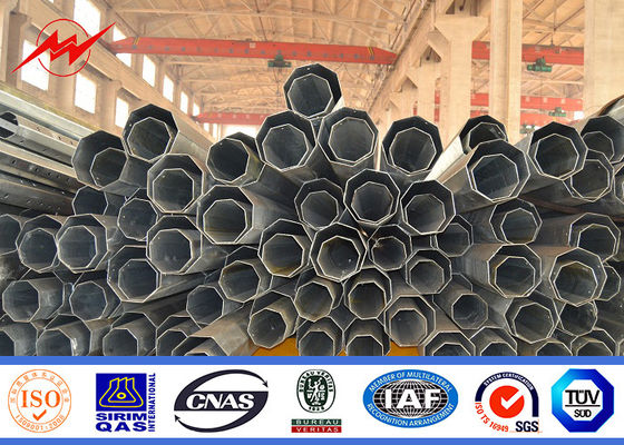 OEM HDG High Voltage Steel Electric Power Pole 25M Polygongal Tapered