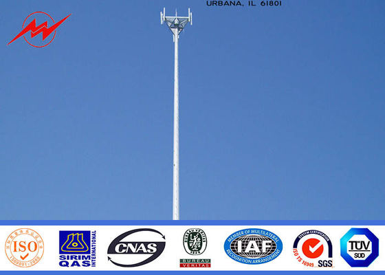 Customized Round 100 FT Communication Distribution Monopole Cell Tower