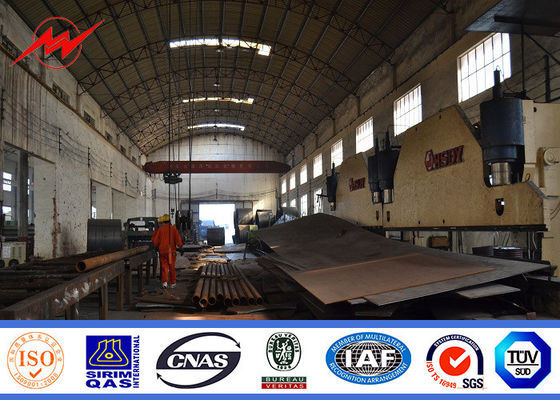 11m Powder Coating Double Arm Street Parking Light Poles Waterproof Hot Rolled Steel