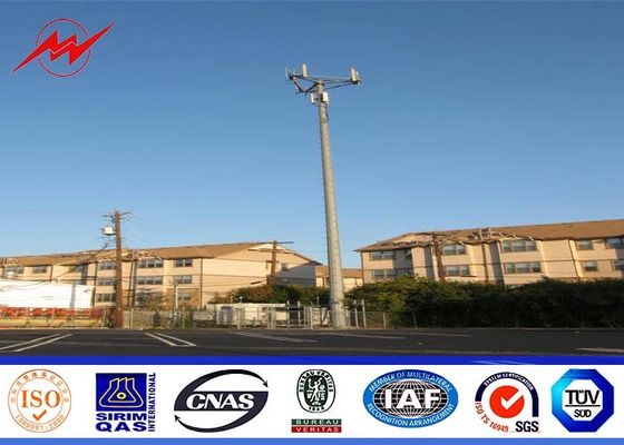 Professional Galvanized Mono Pole Tower Conical Shape With Anchor Bolt