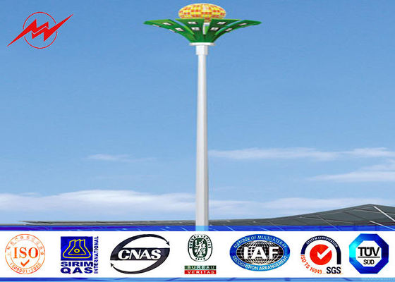 20M Height HPS Plaza High Mast Tower , Commercial Outdoor Light Poles