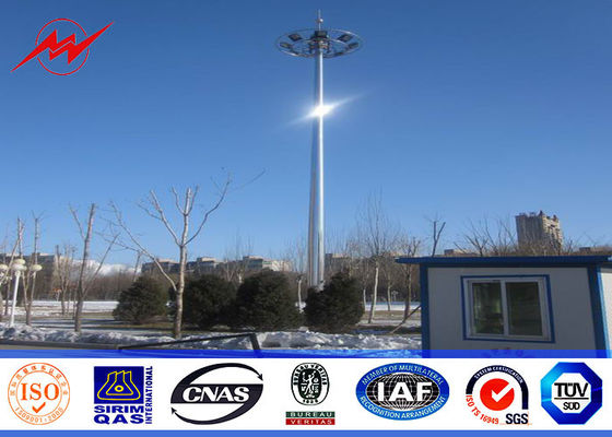 30M 12 lights High Mast Pole with 300kg rasing system for football field