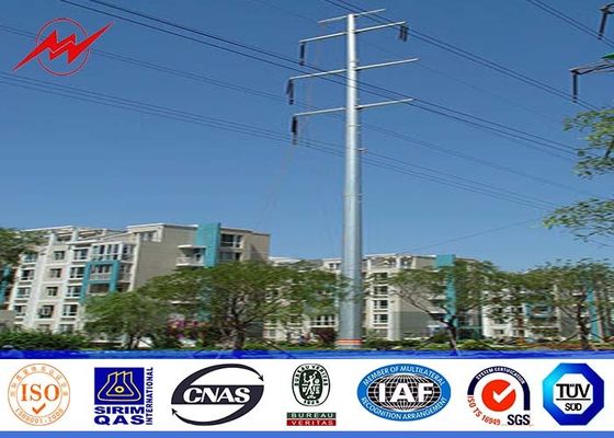 12sides 10M 2.5KN Steel Utility Pole for overhed distribution structures with earth rod