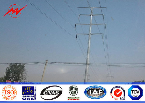 33 Kv High Tension Line Steel Tubular Pole Bitumen Protection