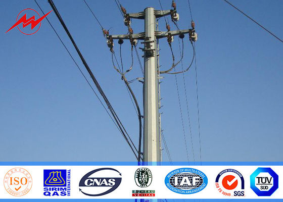Conical 10M Steel Tubular Pole For 110kv Power Distribution Transmission Line
