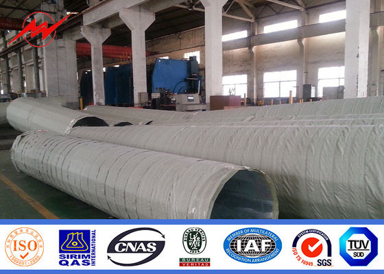 Round 15M Galvanized Steel Electric Power Poles 3.5mm for Power Transmission