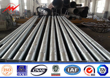69KV 11m قطب چراغ خیابان لوله کنار جاده با بنر تبلیغاتی
