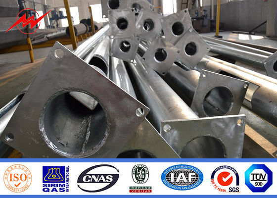 ایزو استاندارد پانل خورشیدی خیابان نور، قطب فولادی لوله 6-15m رنگ سفارشی