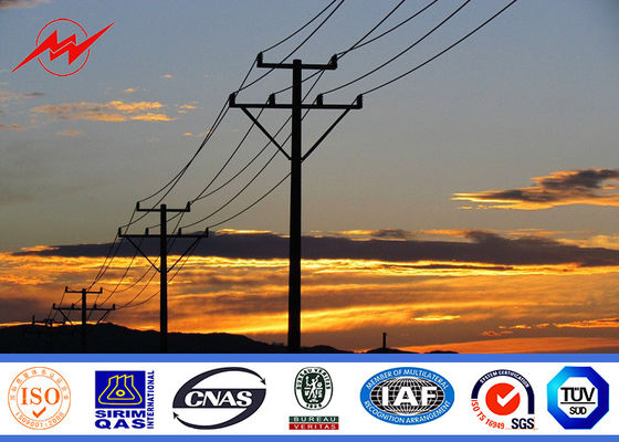 12m Electrical Service Pole Power Data Pole Straight Tensile 10kv - 550kv
