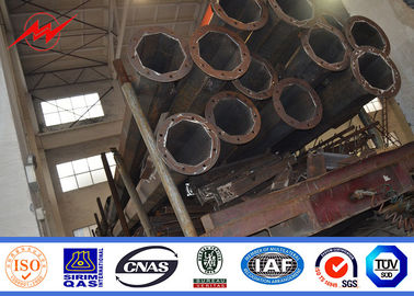 69KV 11m قطب چراغ خیابان لوله کنار جاده با بنر تبلیغاتی