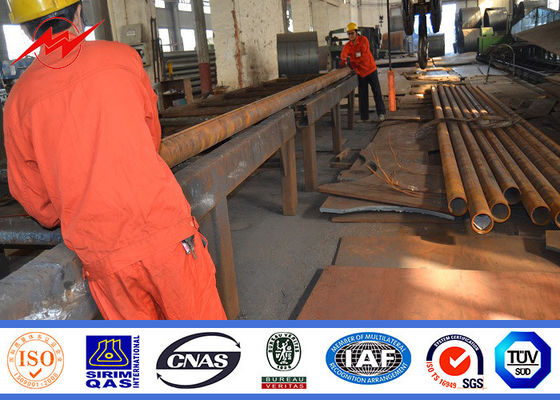 12m Height 3mm Thickness Octagonal Outdoor Lighting Poles Solar Panel For Street