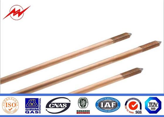 Pure Earth Earth Bar Copper Grounding Rod Flat Pointed 0.254mm Thickness
