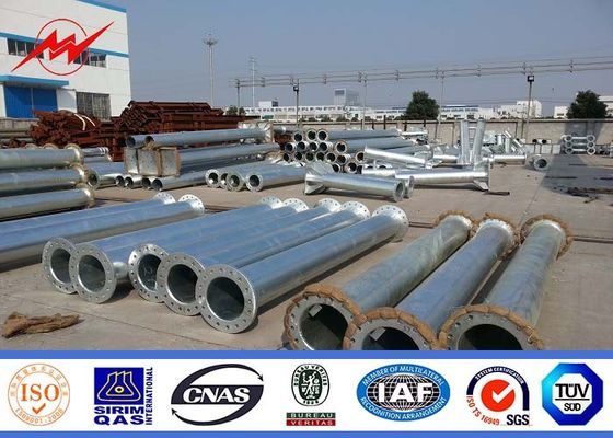 9m 11m Steel Poles Galvanized Steel Pole with bitumen