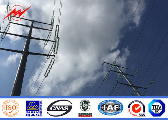 Iso 15m Outdoor Polygonal Steel Utility Pole Electrical Power Pole
