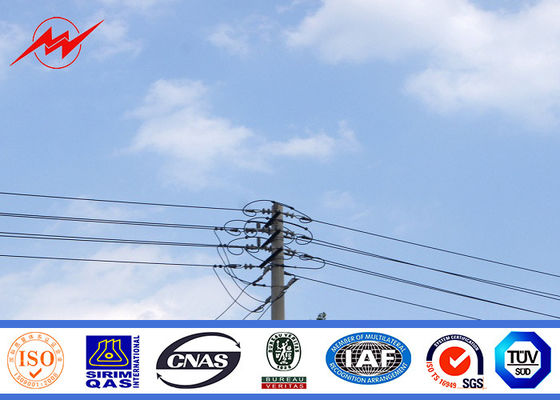 40FT Electrical Power Pole For Power Transmission Line Exported To Philippines
