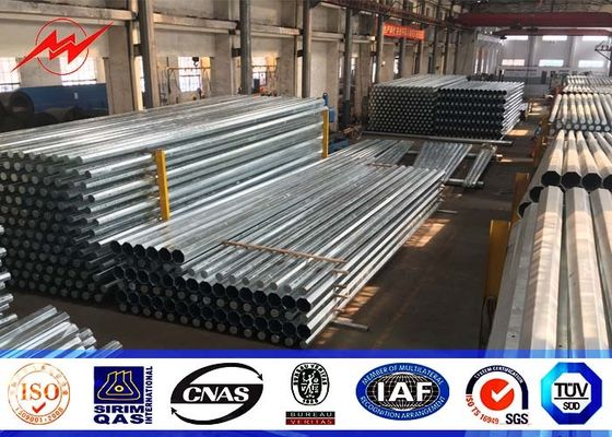 25 Foot 2.5mm Thickness Electric Power Poles Multi Circuit Outdoor Light Pole With Bitumen