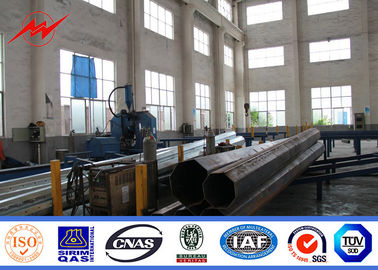 60FT 70FT 75FT 1200kg ستون های فولادی گالوانیزه برای خطوط برق انتقال