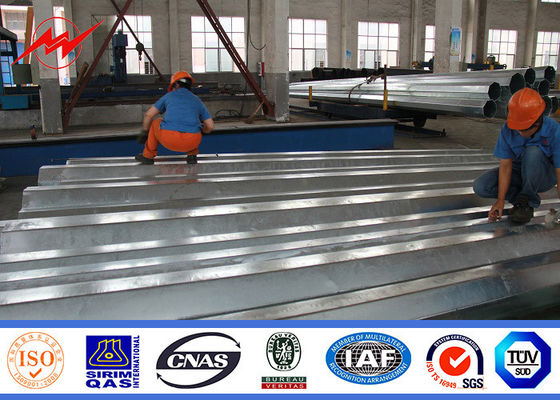 Professional electrical power poles Octagonal street lighting poles Galvanized