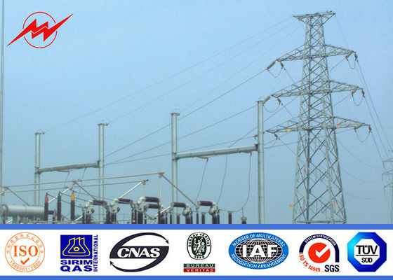 BV Certification 20M Galvanized Steel Pole Steel Power Poles For Power Transmission