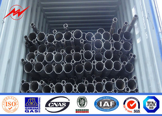 Power Distribution Line Steel Transmission Poles +/- 2% Tolerance ISO Approval