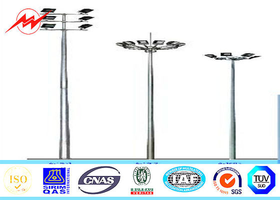 Octagonal Stadium Football High Mast Tower Light Pole Custom 30M For Seaport