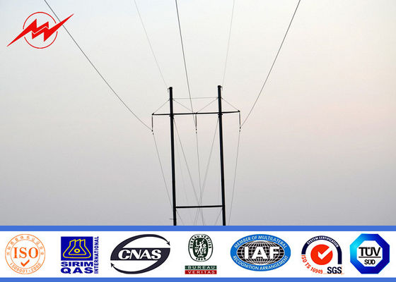 ASTM A 123 Electrical Steel Utility Pole For 132kv Transmission Line Project