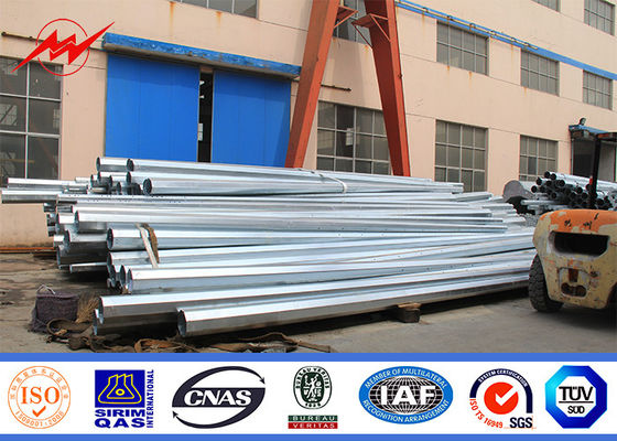 Conical Tapered Galvanized Steel Pole For 69 Kv Electrical Line