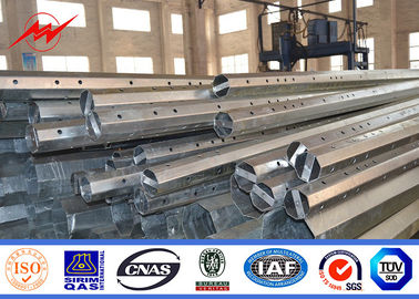 قطب های فولادی گالوانیزه استاندارد NEA برای خطوط توزیع 13.8kV 69kV از 25FT تا 40ft