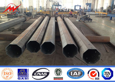 قطب فولادی گالوانیزه 50FT 60FT 70FT برای توزیع و انتقال با بازوهای متقاطع