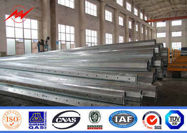 ستون برقی استاندارد فولاد گالوانیزه 70FT 2000 کیلوگرمی دفن شده ستون استاندارد