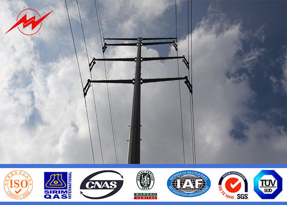 12m 850Dan Steel Electrical Power Pole For Distribution Line Project