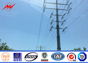 قطب فولادی گالوانیزه خط توزیع برق Lv 33kv