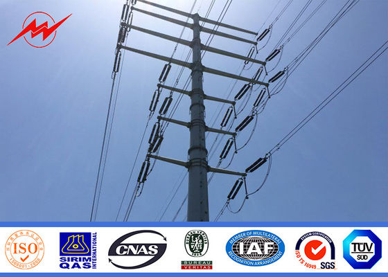 35FT Direct Buried Galvanized Utility Steel Pole For Power Transmission 