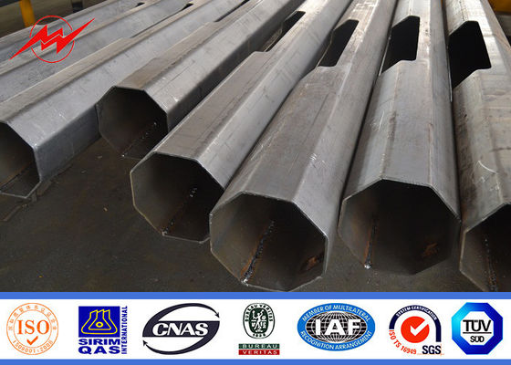 Hot - Dip Galvanized Engineering steel Street Light Poles 12M 30w 120w