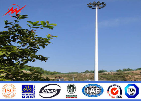 30m outdoor galvanized high mast light pole for football stadium