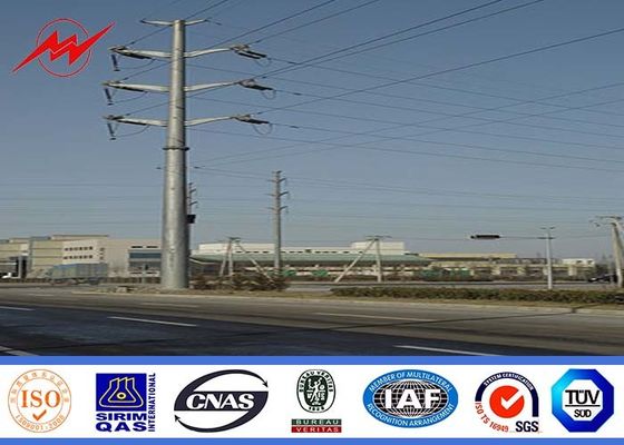 132KV Metal Transmission Line Electrical Power Poles 50 years warrenty