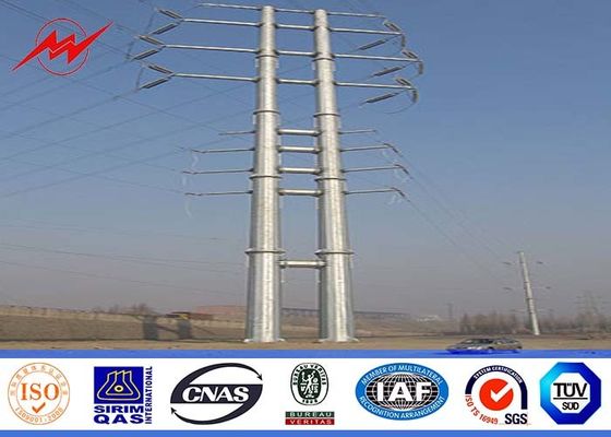 69kv 10m فولاد گالوانیزه فولاد قدرت قطب خط با پیچ و مهره لوازم جانبی