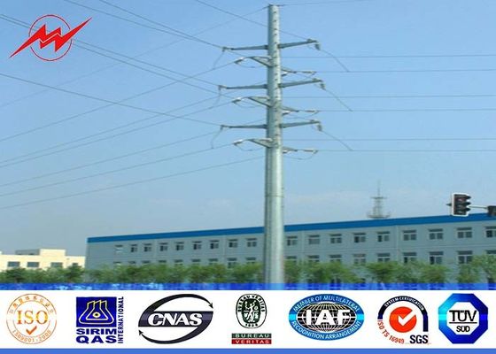 69kv 10m فولاد گالوانیزه فولاد قدرت قطب خط با پیچ و مهره لوازم جانبی