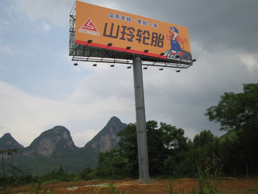 Outdoor Cold Rolled Steel Outdoor Billboard Advertising With Galvanization