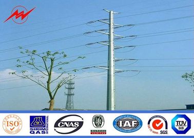 ASTM A123 69KV 30kM Octagonal 12 Foot Galvanized Pole For Street / Garden / Square