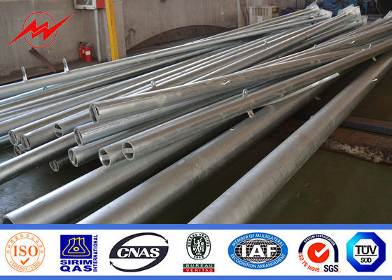Q235 Q345 Galvanized Steel Street Lighting Pole 4m , 5m , 6m,  8m , 10m , 12m Height