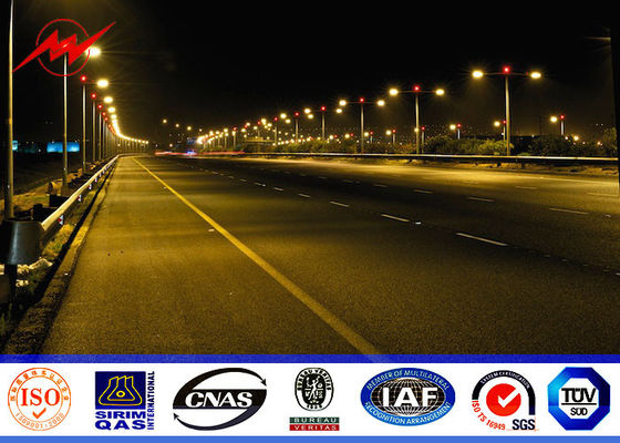 پانل های روشنایی خیابانی در فضای باز گالوانیزه 5M تا 8M با دو دست منحنی دو طرفه