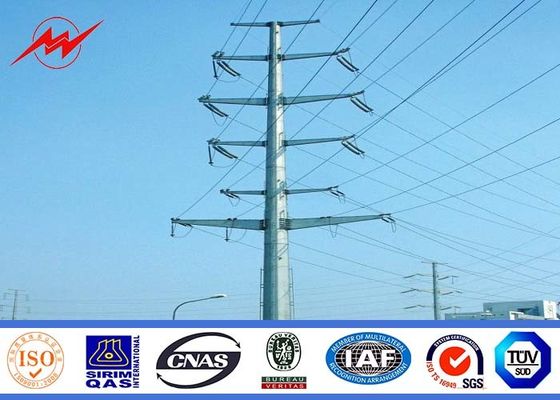 69KV 40FT تا 100FT فولاد گالوانیزه برای پروژه خطوط توزیع برق