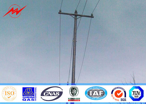 NGCP 65FT قطب فولاد گالوانیزه با 450Mpa برای خط انتقال 69kv ضخامت 10mm